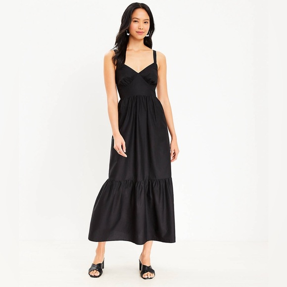 LOFT Dresses & Skirts - LOFT Black Open Back Maxi Dress Size 6